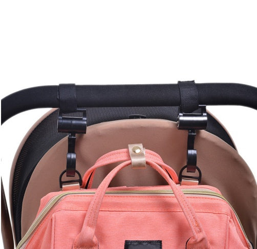 2-Pack Baby Stroller Hooks – 360° Rotating Multi-Purpose Hangers