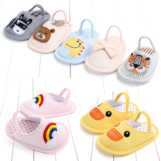 Anti-Slip Baby Slippers | Breathable Cotton, Grippy Soles