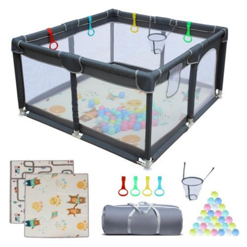 Baby Playpen with Removable Cloth Fence – Indoor & Outdoor